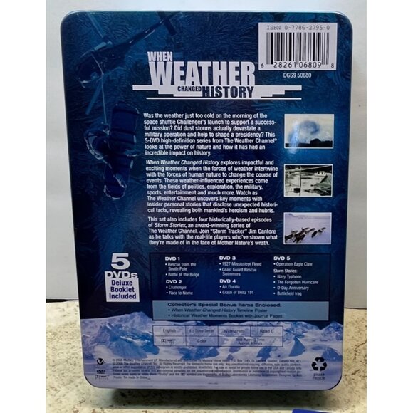 The Weather Channel When Weather Changed History 5 DVD Box Set Tin Box 2009 - Picture 2 of 10